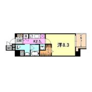 レジディア神戸磯上の間取り画像