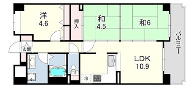 芦屋パインクレストの間取り画像