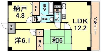グレンツェント甲東園の間取り画像