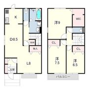 松ノ内テラスハウスの間取り画像