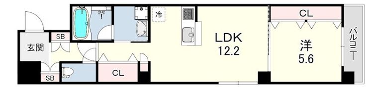 レジデンス岡本の間取り画像