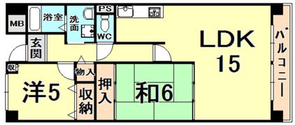 ベルパレス高木の間取り画像