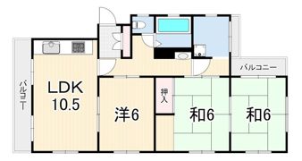 ハイツ輝の間取り画像