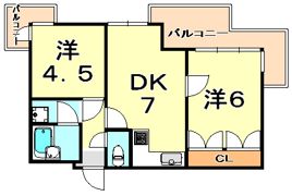 ライオンズマンション三宮磯上公園の間取り画像