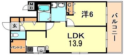 プレサンス新神戸の間取り画像