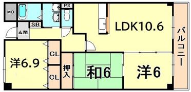 ビューメゾン津髙の間取り画像