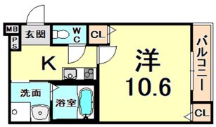 フジパレス西宮能登2番館の間取り画像