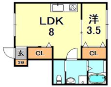 グラシア山本通2の間取り画像
