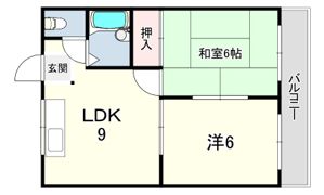 第二ハイツ中山の間取り画像