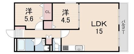 ハイム園田の間取り画像