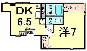 ユーコート鳴尾 北棟の間取り画像