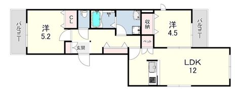 HEBEL MAISON KAWARAGI NO MORIの間取り画像