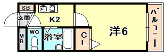 プレステージフジ西宮壱番館の間取り画像
