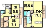 プレミアムコート甲子園の間取り画像