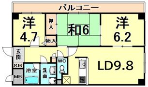 メゾンドール荒牧の間取り画像