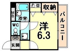 ナッツダムスタジオーネ塚口の間取り画像