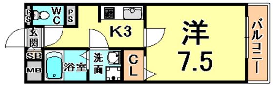 グラント塚口の間取り画像