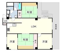 マンション有馬3号棟の間取り画像