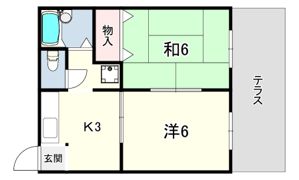 ハイツみずこしの間取り画像