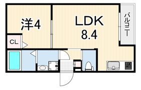 ARISTO出屋敷の間取り画像