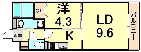 Opus One Nishinomiyaの間取り画像