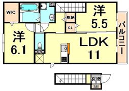 チェリーハウス2 A棟の間取り画像