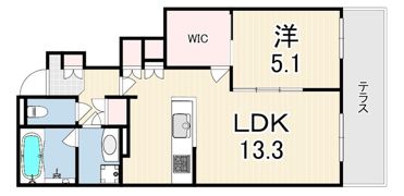 仮称）御願塚6丁目新築アパートの間取り画像