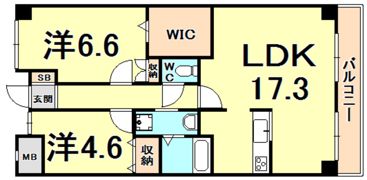 サンラトール甲陽園の間取り画像