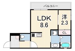 ワコーレヴィータ神戸山本通の間取り画像