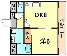フェニックスハイツ中西の間取り画像