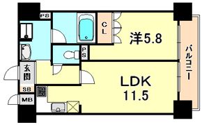 リーガル神戸下山手の間取り画像