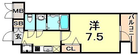 アドバンス三宮グルーブの間取り画像