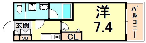 フルール西宮北口の間取り画像