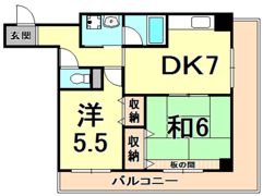 アモル甲東園の間取り画像