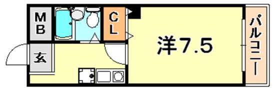 ゴールドハイツ祇園の間取り画像