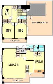 メルヴェイユ甲陽園の間取り画像