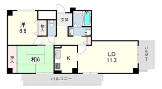 芦屋楠町パインクレストの間取り画像