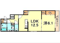 グレイスコート住吉本町の間取り画像