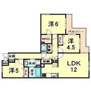 芦屋東パークハイツの間取り画像