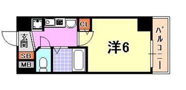 エステムコート神戸ハーバーランド前の間取り画像