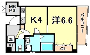 ラ・フォンテ三宮旭の間取り画像