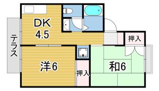 リラハイツの間取り画像