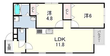 ヴェルメゾン尼崎西難波町B棟の間取り画像