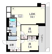 ミレーネ神戸住吉本町の間取り画像