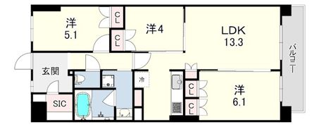 ミレーネ神戸住吉本町の間取り画像