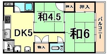 ヴィラ東伊丹の間取り画像