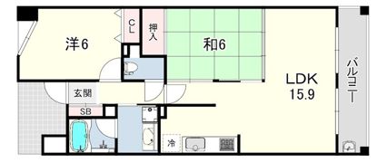 ファミール塚口サザンレジデンスの間取り画像