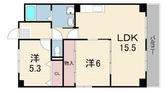 エクセル中央の間取り画像