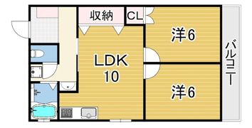 甲子園ハニーマンションの間取り画像