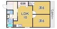 甲子園ハニーマンションの間取り画像